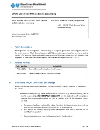 Whole Genome and Whole Exome Sequencing
