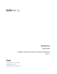 Gotomeeting User Guide
