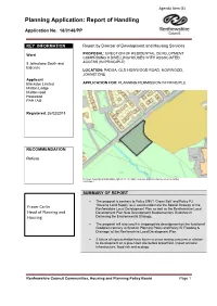 Planning Application: Report of Handling