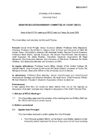 RECC/19/17 University of St Andrews University Court REINFORCED