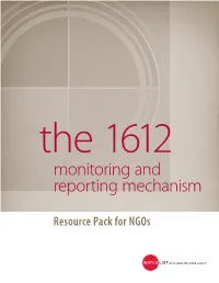 The 1612 Monitoring and Reporting Mechanism