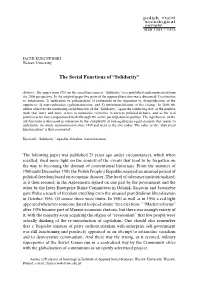 The Social Functions of “Solidarity”