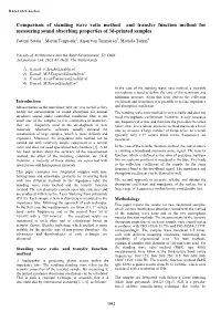 Comparison of Standing Wave Ratio Method and Transfer Function Method for Measuring Sound Absorbing Properties of 3D-Printed Samples
