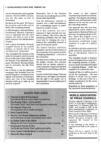 David Flint Looks at Recent US Attempts at Law Reform Editing That the Press Council Found Changed a Letter's Meaning * Professi