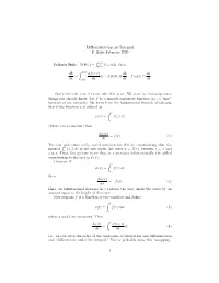 Differentiating an Integral