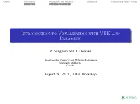 Introduction to Visualization with VTK and Paraview