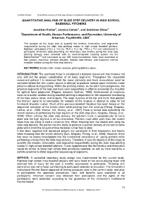 Quantitative Analysis of Slide Step Delivery in High School Baseball Pitchers
