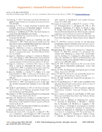 Supplement 2: Animated Fossil Hominin Timeline References