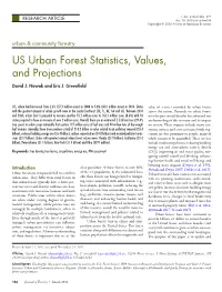 US Urban Forest Statistics, Values, and Projections