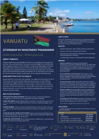 Vanuatu Citizenship-By-Investment Application Process Is Both Simple and Affordable