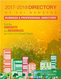 2017-2018 Directory of Cai Members