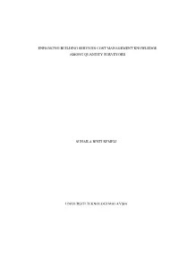 Enhancing Building Services Cost Management Knowledge Among Quantity Surveyors