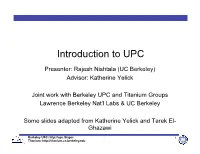 Introduction to UPC