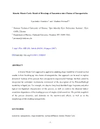 Kinetic Monte Carlo Model of Breakup of Nanowires Into Chains of Nanoparticles