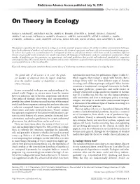On-Theory-In-Ecology.Pdf