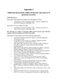 Report Titled the Removal, Search for and Discovery of Ms Vivian Solon