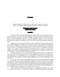 THE FOSSIL Official Publication of the Fossils, Inc., Historians Of