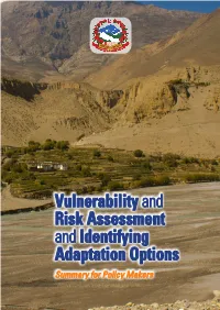 Vulnerability and Risk Assessment and Identifying Adaptation Options Summary for Policy Makers