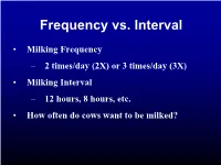 Frequency Vs. Interval