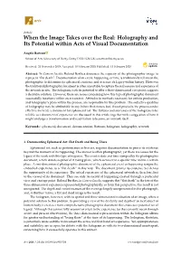 Holography and Its Potential Within Acts of Visual Documentation