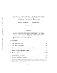 Notes on Sela's Work: Limit Groups and Makanin-Razborov Diagrams