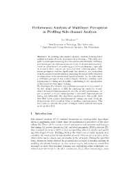 Performance Analysis of Multilayer Perceptron in Profiling Side