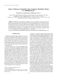 Study of Polystyrene Degradation Using Continuous Distribution Kinetics in a Bubbling Reactor