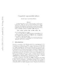Completely Representable Lattices