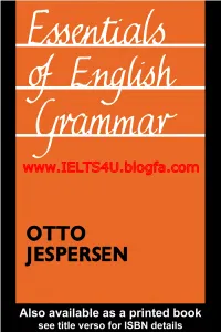 Essentials of English Grammar