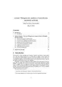 Mmnet: Metagenomic Analysis of Microbiome Metabolic Network