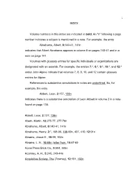 "N" Following a Page Number Indicates a Subject Is Mentioned in a Note