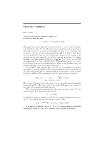 Operads Revisited