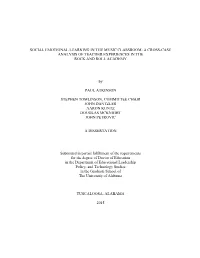 Social Emotional Learning in the Music Classroom: a Cross-Case Analysis of Teacher Experiences in the Rock and Roll Academy