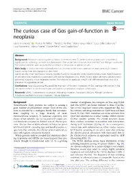 The Curious Case of Gαs Gain-Of-Function in Neoplasia Giulio Innamorati1* , Thomas M