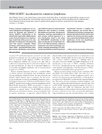 Who-Eortc Classification for Cutaneous Lymphomas 3769