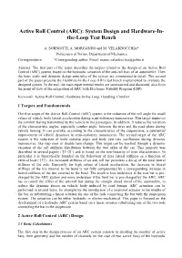 Active Roll Control (ARC): System Design and Hardware-In- The-Loop Test Bench