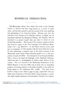 Historical Introduction