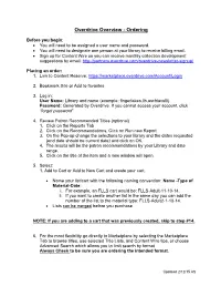 Overdrive Overview - Ordering