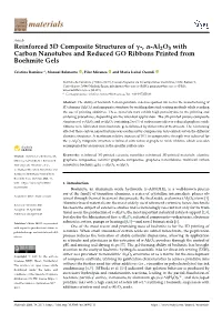 Reinforced 3D Composite Structures of -, -Al2o3 with Carbon Nanotubes