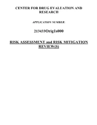Risk Assessment and Risk Mitigation Review(S)