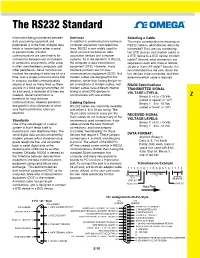 The RS232 Standard