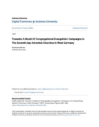 Towards a Model of Congregational Evangelistic Campaigns in the Seventh-Day Adventist Churches in West Germany