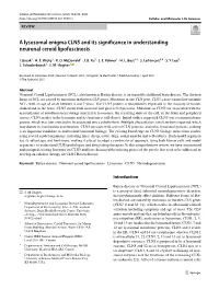 A Lysosomal Enigma CLN5 and Its Significance in Understanding