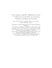 Exploring the Nature of Computational Irreducibility Across Physical, Biological, and Human Social Systems