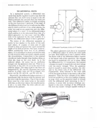 In a Mechanical System, a Differential
