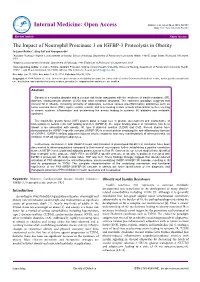 The Impact of Neutrophil Proteinase 3 on IGFBP-3 Proteolysis in Obesity