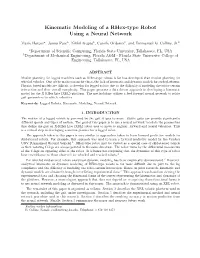 Kinematic Modeling of a Rhex-Type Robot Using a Neural Network