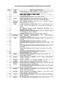 List of Central Universities Included in the UGC List As on 31.03.2021
