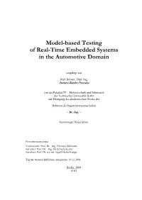 Model-Based Testing of Real-Time Embedded Systems in the Automotive Domain