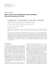 Observations of the Polarisation of the Anomalous Microwave Emission: a Review